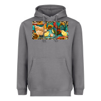 Storm Chicken rooster and chicks with leopard Heavyweight Hoodie - RanaPortraitStore