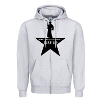 Heather Grey here comes the general rise up Zipper Hoodie - artisFamous