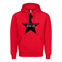 Red here comes the general rise up Zipper Hoodie - artisFamous