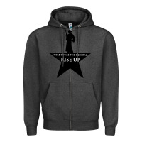 Charcoal Heather here comes the general rise up Zipper Hoodie - artisFamous