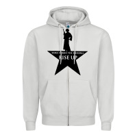 Dove Grey here comes the general rise up Zipper Hoodie - artisFamous