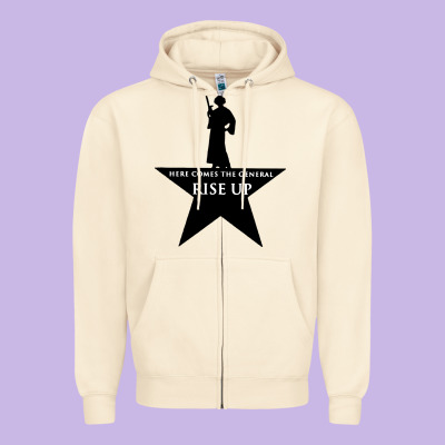 Here Comes The General Rise Up Zipper Hoodie Designed By Artisfamous
