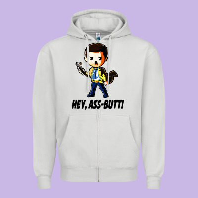 Hey, Ass Butt Zipper Hoodie Designed By Artisfamous