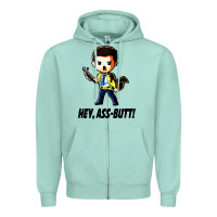 Seafoam hey, ass butt Zipper Hoodie - artisFamous