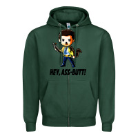 Sports Green hey, ass butt Zipper Hoodie - artisFamous