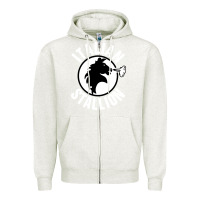 Oatmeal Heather italian stallion Zipper Hoodie - artisFamous