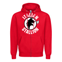Red italian stallion Zipper Hoodie - artisFamous