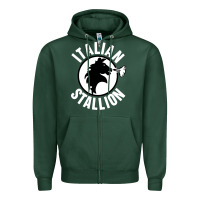 Sports Green italian stallion Zipper Hoodie - artisFamous