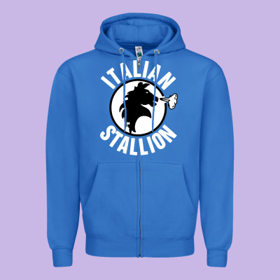 Italian Stallion Zipper Hoodie Designed By Artisfamous