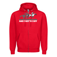 Red horse racing Zipper Hoodie - artisFamous