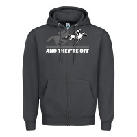 Smoke horse racing Zipper Hoodie - artisFamous