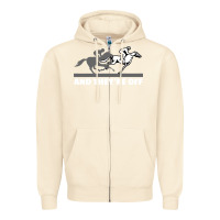 Sandshell horse racing Zipper Hoodie - artisFamous