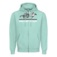 Seafoam horse racing Zipper Hoodie - artisFamous
