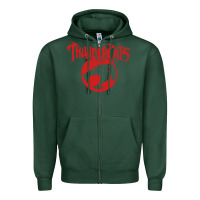 Sports Green Thunders Cats Zipper Hoodie - artisFamous