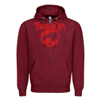 Burgundy Thunders Cats Zipper Hoodie - artisFamous