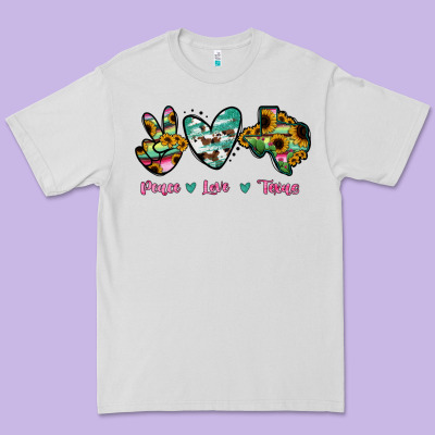 Peace Love Texas Premium Tee Designed By Ranaportraitstore