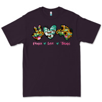 Plum Peace Love Texas Premium Tee - RanaPortraitStore