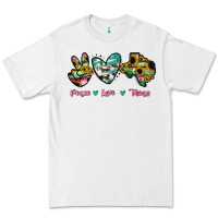White Peace Love Texas Premium Tee - RanaPortraitStore