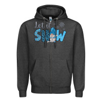 Charcoal Heather let it snow Zipper Hoodie - JahusDesignShop