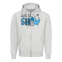Dove Grey let it snow Zipper Hoodie - JahusDesignShop