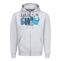 Heather Grey let it snow Zipper Hoodie - JahusDesignShop