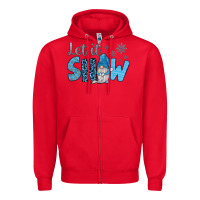 Red let it snow Zipper Hoodie - JahusDesignShop