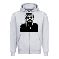 Heather Grey yasser arafat Zipper Hoodie - artisFamous