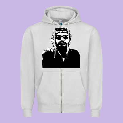Yasser Arafat Zipper Hoodie Designed By Artisfamous