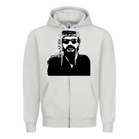 Dove Grey yasser arafat Zipper Hoodie - artisFamous