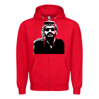 Red yasser arafat Zipper Hoodie - artisFamous
