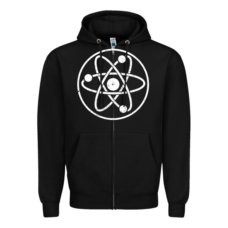 Atomic Atom Symbol Zipper Hoodie by artisFamous | Teevron