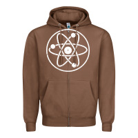 Chestnut Atomic Atom Symbol Zipper Hoodie - artisFamous