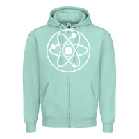 Seafoam Atomic Atom Symbol Zipper Hoodie - artisFamous