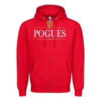 Red The Pogues 1982 Zipper Hoodie - artisFamous