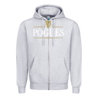 Heather Grey The Pogues 1982 Zipper Hoodie - artisFamous