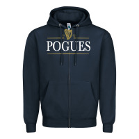 Navy The Pogues 1982 Zipper Hoodie - artisFamous