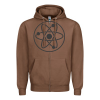 Chestnut Atomic Atom Symbol Zipper Hoodie - artisFamous