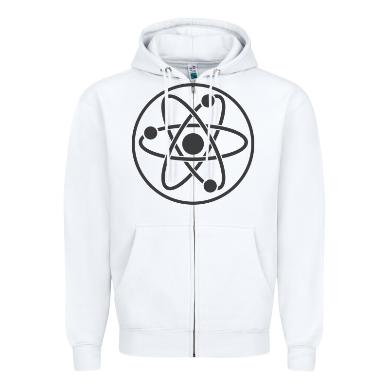 Atomic Atom Symbol Zipper Hoodie by artisFamous | Teevron