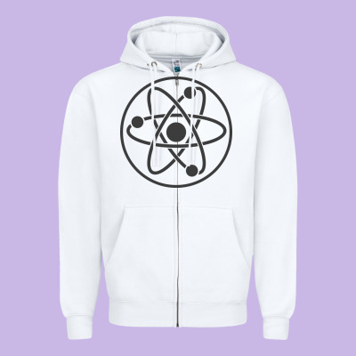 Atomic Atom Symbol Zipper Hoodie Designed By Artisfamous