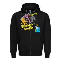 Black Shonen Knife Free Time Zipper Hoodie - artisFamous