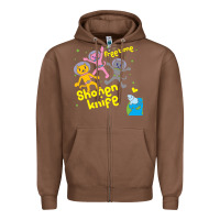 Chestnut Shonen Knife Free Time Zipper Hoodie - artisFamous