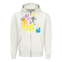 Oatmeal Heather Shonen Knife Free Time Zipper Hoodie - artisFamous
