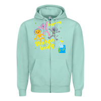 Seafoam Shonen Knife Free Time Zipper Hoodie - artisFamous