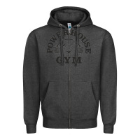 Charcoal Heather power hause gym Zipper Hoodie - artisFamous