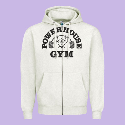 Power Hause Gym Zipper Hoodie Designed By Artisfamous