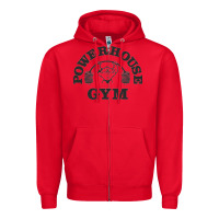 Red power hause gym Zipper Hoodie - artisFamous