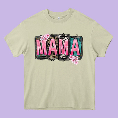 Mama Vibes Mother's Day Heavy Core Tee Designed By Cowgirlartshop