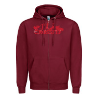 Burgundy crossfit gym Zipper Hoodie - artisFamous