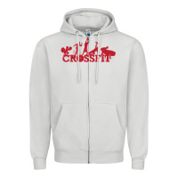 Dove Grey crossfit gym Zipper Hoodie - artisFamous