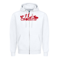White crossfit gym Zipper Hoodie - artisFamous